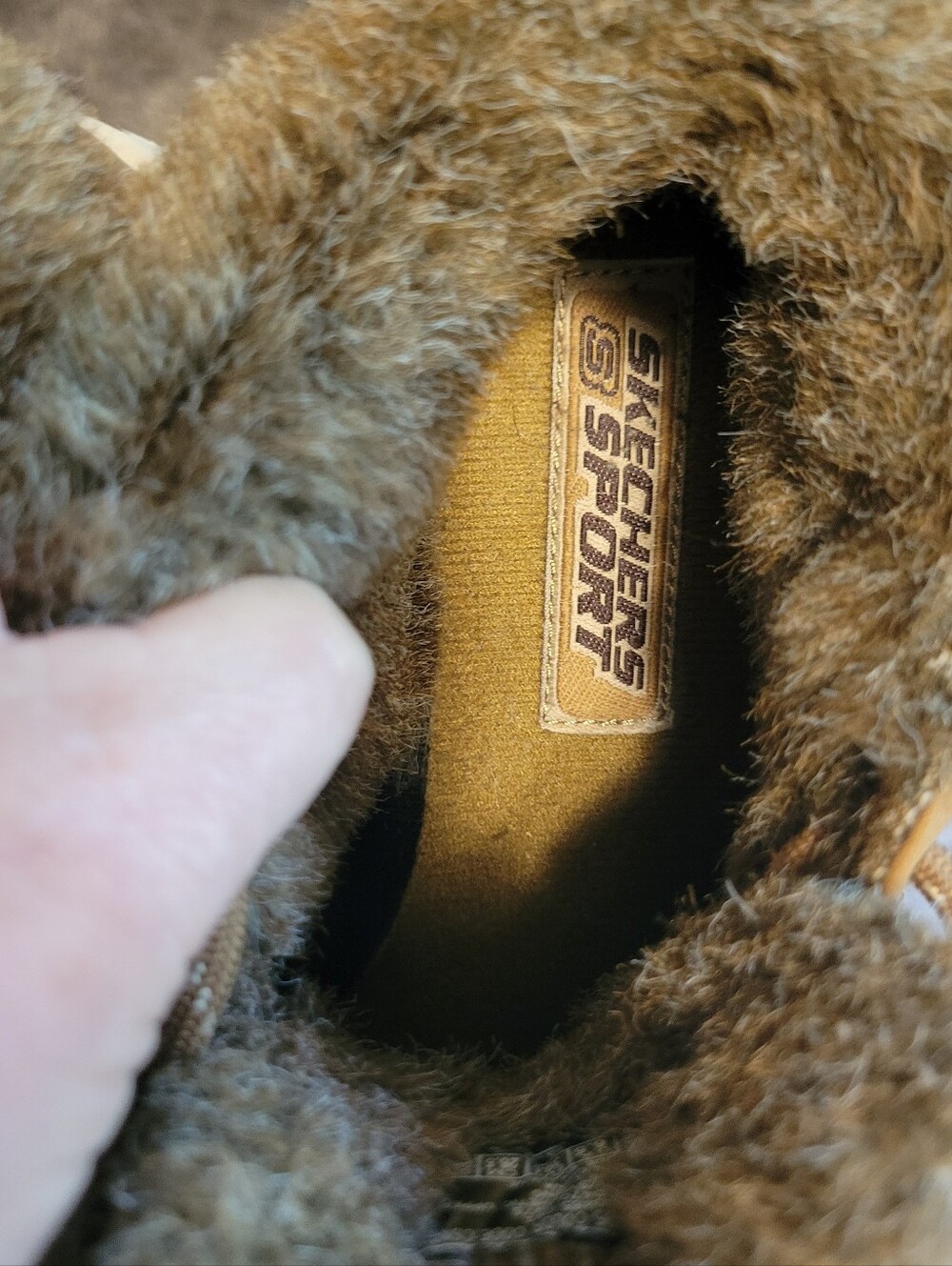 Skechers Women's Tan Brown Faux-Fur Collar Lace-Up Boot - Picture 5 of 5